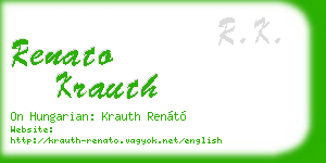 renato krauth business card